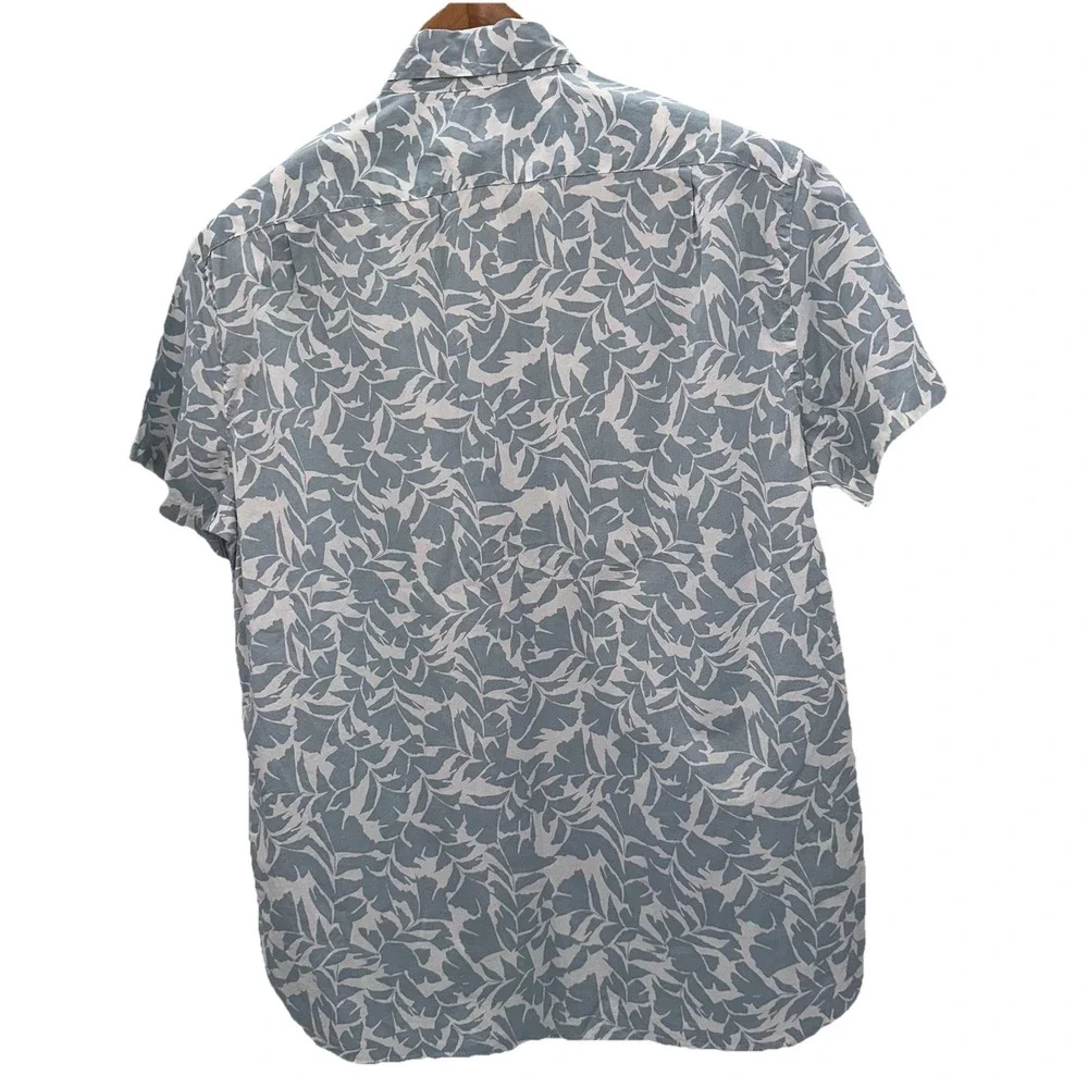 NEW J.CREW FLEX WASH Men's Large Slim Tropical Floral Button Down‎ Short Sleeve